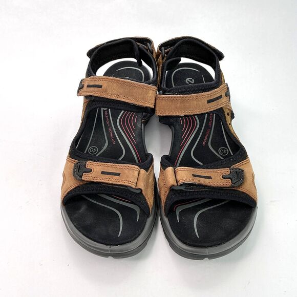 ECCO Womens Yucatan Hiking Sport Sandals EU 40 US 9 Bison Brown $135 Athleisure - Picture 3 of 13